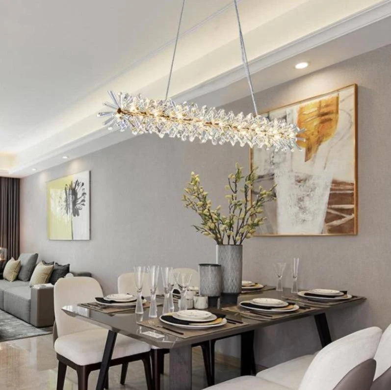 2 Wheel Frozen Ice Crystal Chandelier Light For Living Room Dining Hall - Image 18
