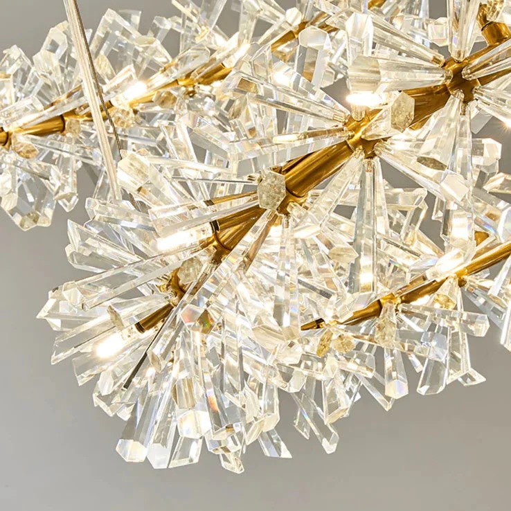 2 Wheel Frozen Ice Crystal Chandelier Light For Living Room Dining Hall - Image 19