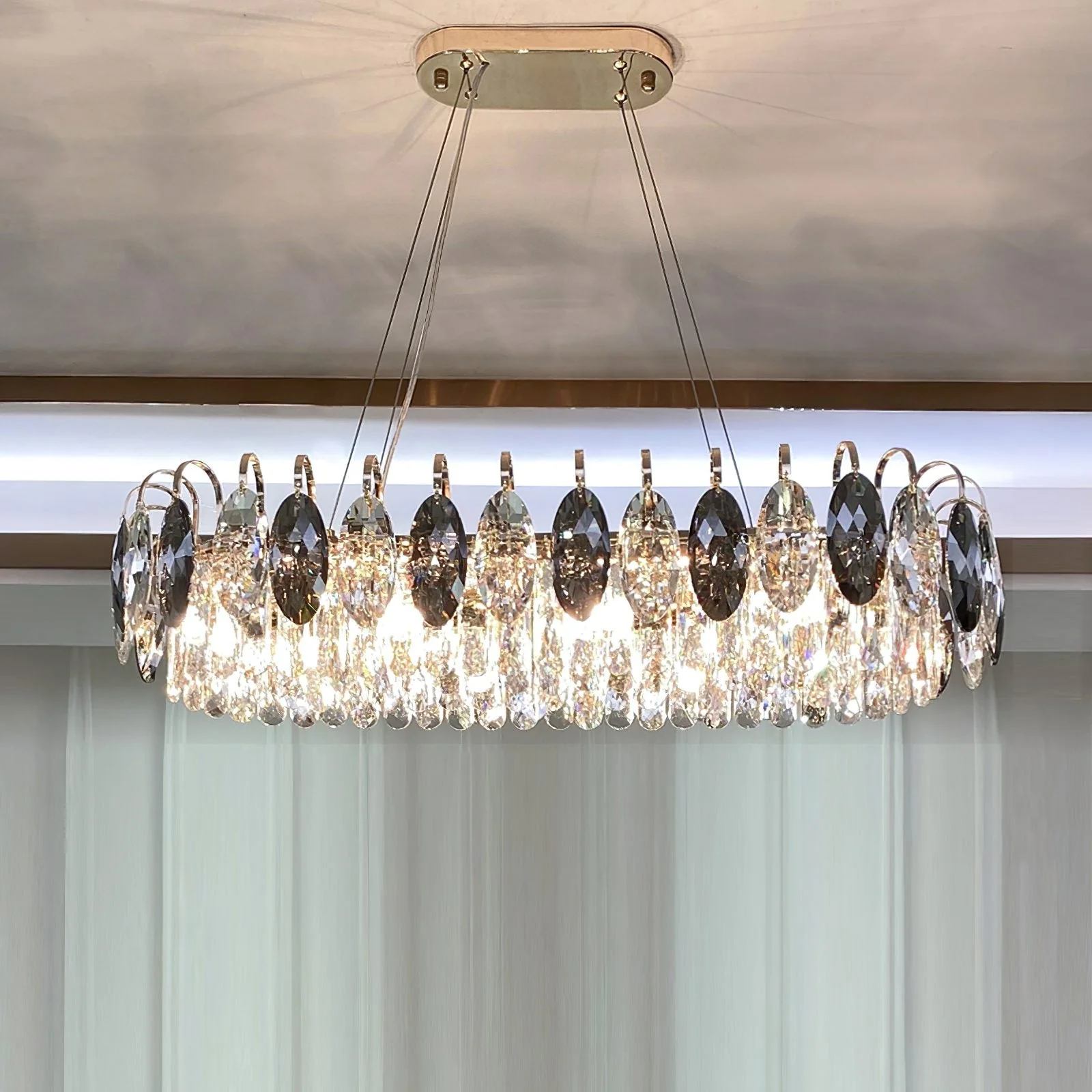 Luxurious K9 Crystal Chandelier Modern Ceiling Light Fixtures Set for Living Room/Dining Room - Image 12