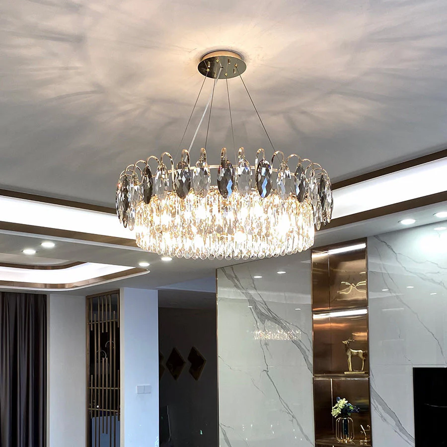 Luxurious K9 Crystal Chandelier Modern Ceiling Light Fixtures Set for Living Room/Dining Room - Image 14