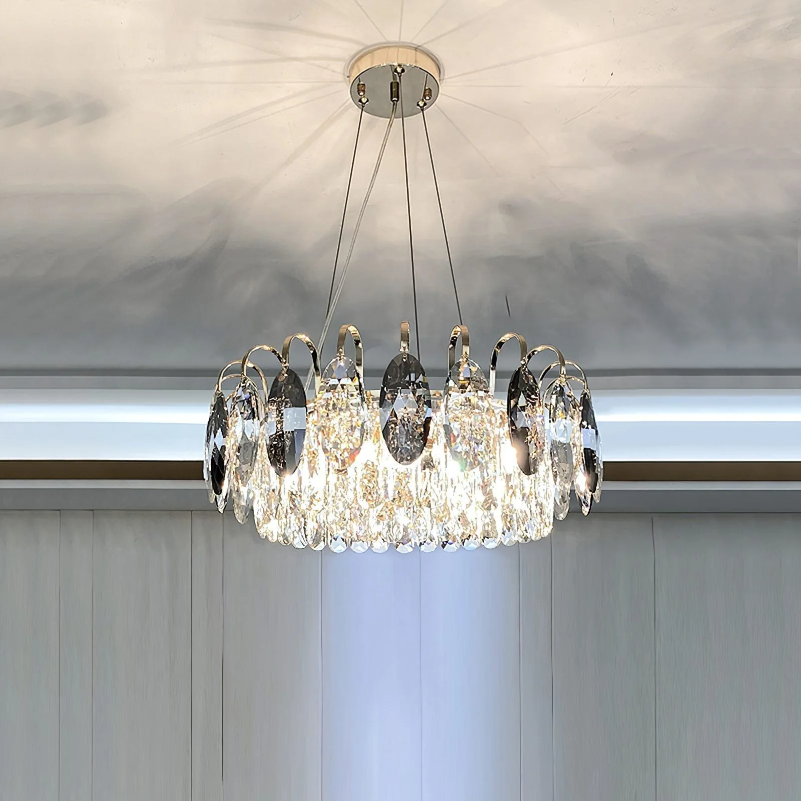 Luxurious K9 Crystal Chandelier Modern Ceiling Light Fixtures Set for Living Room/Dining Room - Image 9