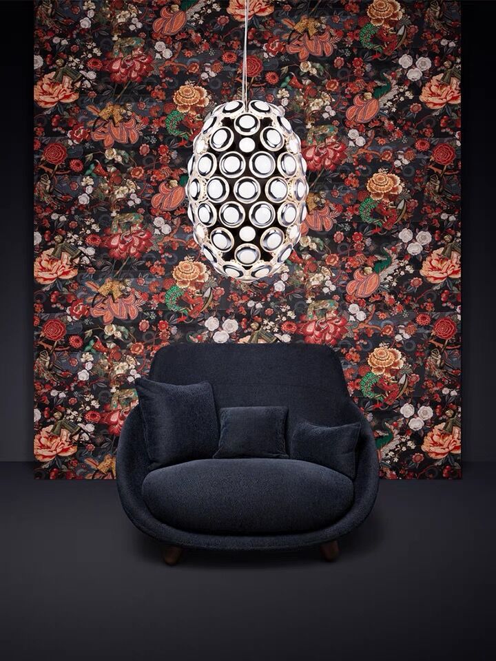 Modern Art Egg-shaped Chandelier Iconic Eyes LED Pendant Light For Dining Room/Living Room - Image 4