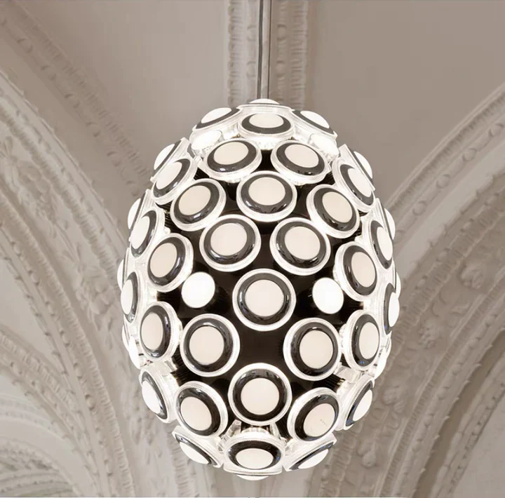 Modern Art Egg-shaped Chandelier Iconic Eyes LED Pendant Light For Dining Room/Living Room - Image 9