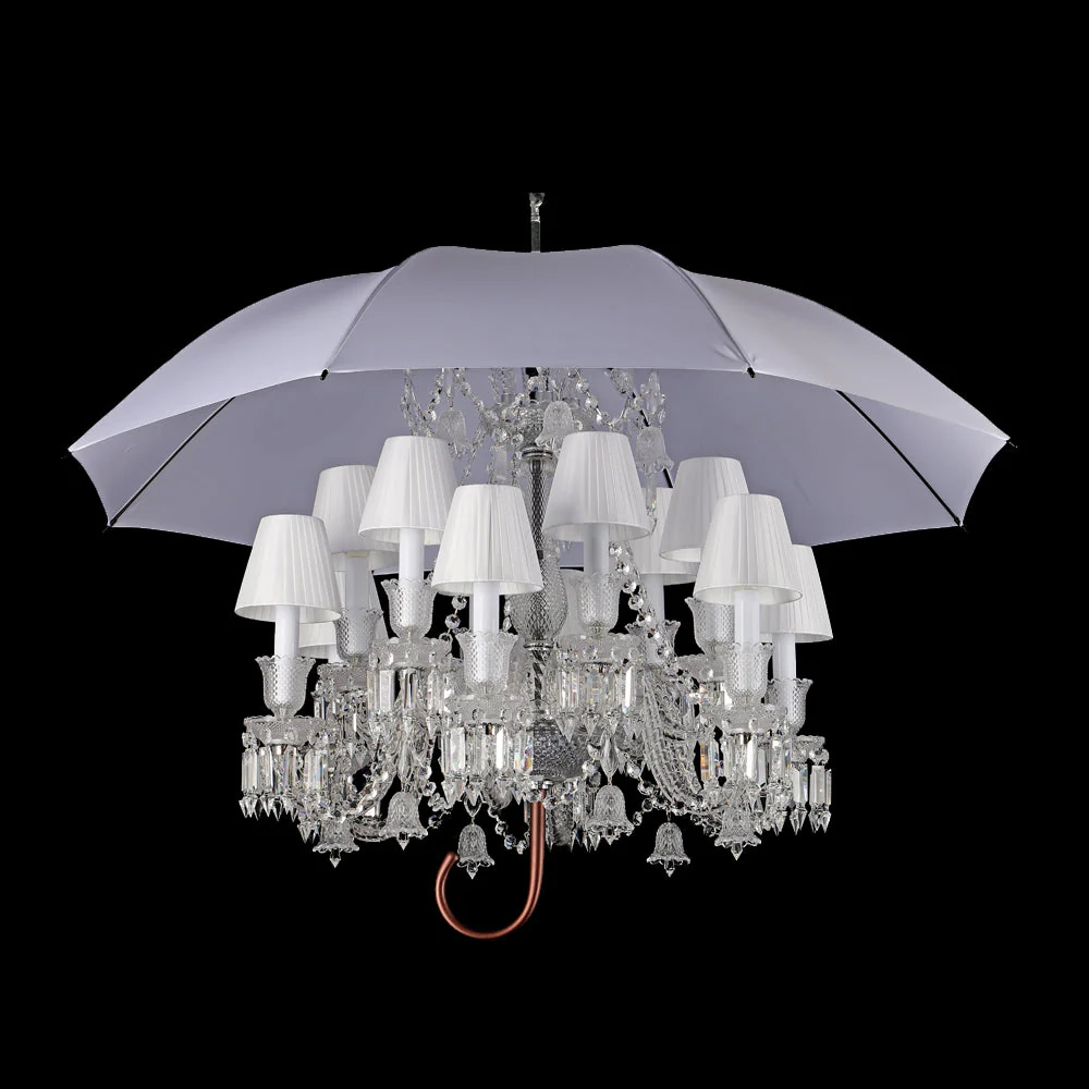 12 Lights Bacara Crystal Lighting with Umbrella - Image 2