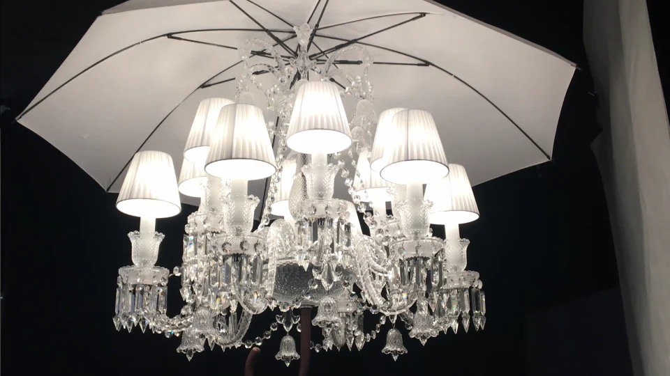 12 Lights Bacara Crystal Lighting with Umbrella - Image 4