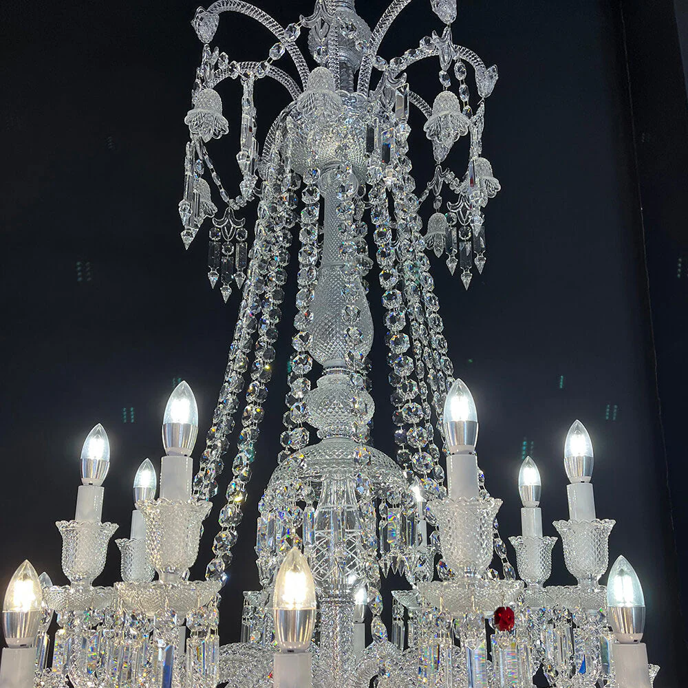 48 Lamps Elegant Zenith Bacara Crystal Chandelier for Big Living Room - Image 5