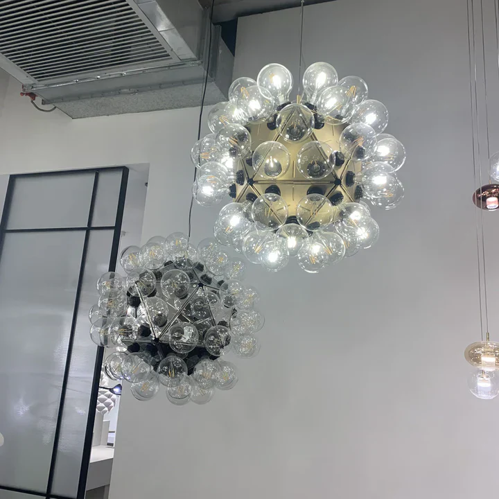 Italian Designer Creative Glass Ball Chandelier Scandinavian Dandelion Hallway/Entryway/Staircase Light Fixture - Image 2