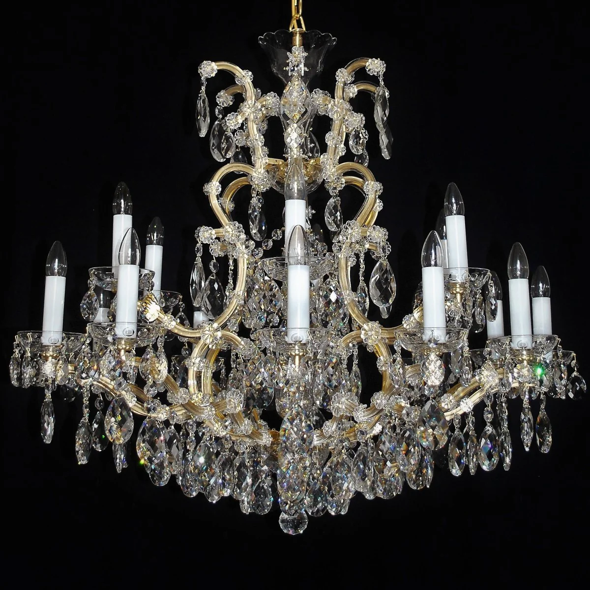 18-flame high Maria Theresa crystal chandelier with crystal almonds I. - Image 2