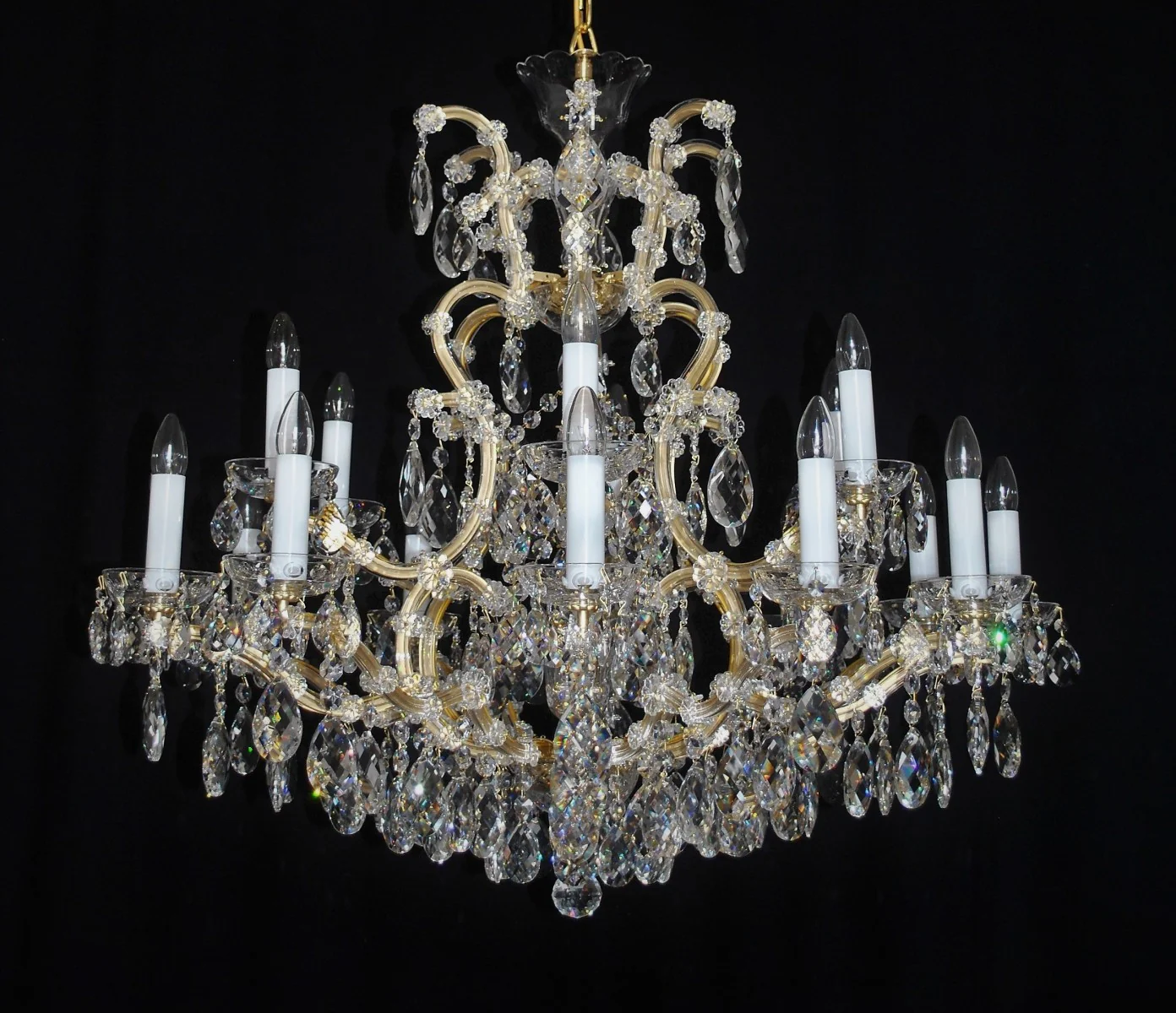 18-flame high Maria Theresa crystal chandelier with crystal almonds I. - Image 4