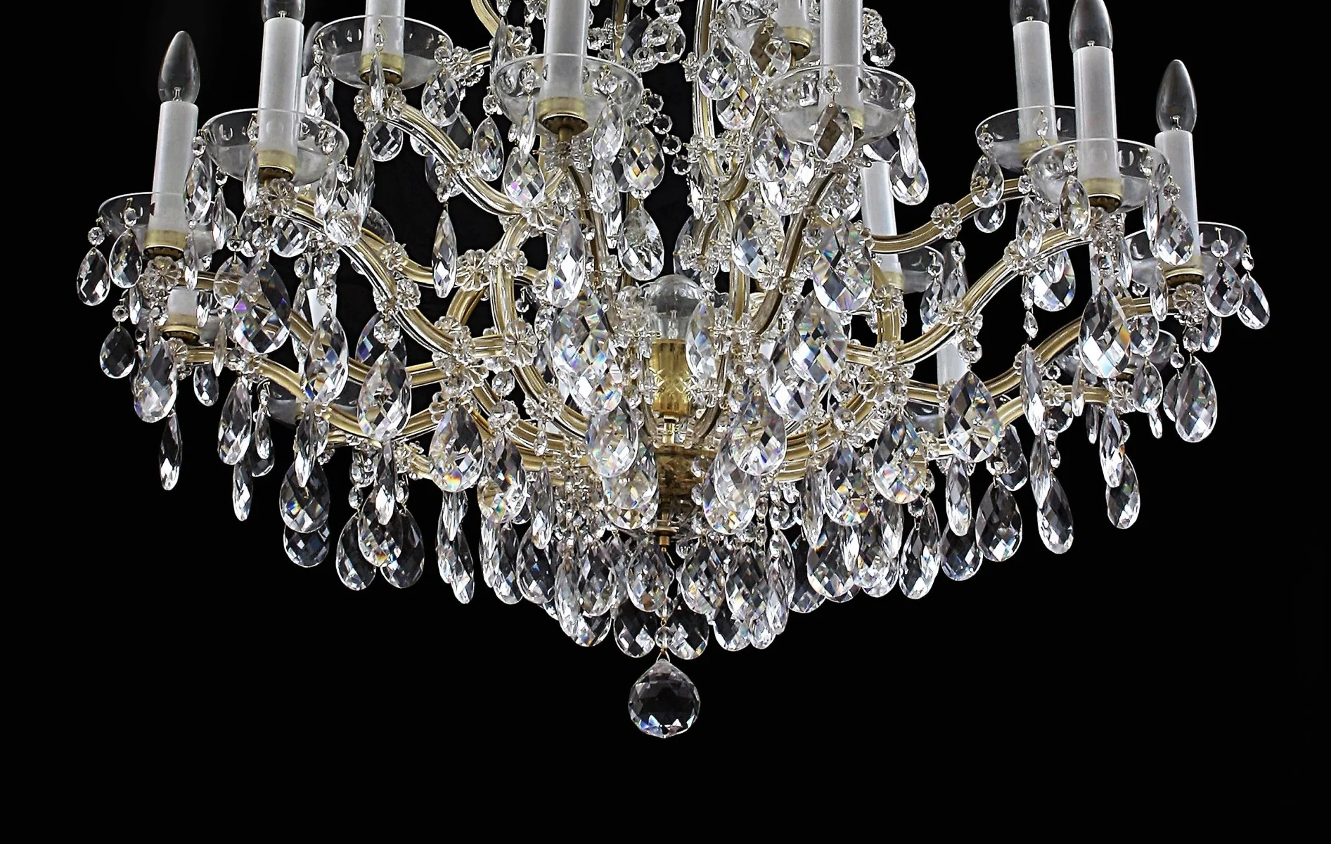 18-flame high Maria Theresa crystal chandelier with crystal almonds II. - Image 2