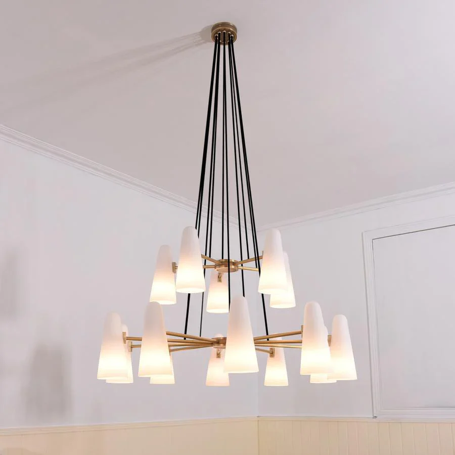 2-Tier White Porcelain Round Chandelier - Image 6