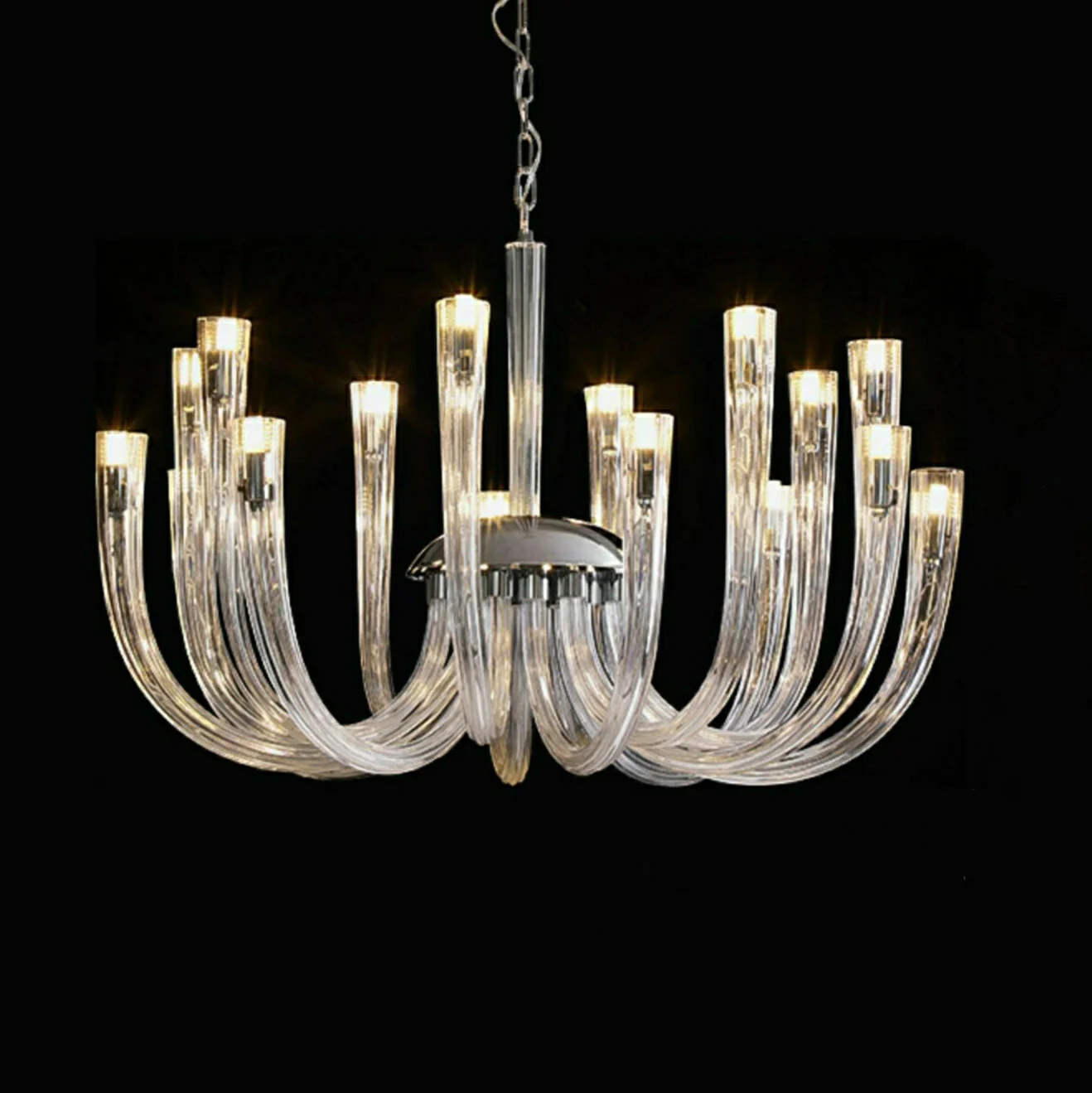 Fashion 12/ 16/ 32 Lights Glass Chandelier Classic Candle Style Ceiling Light Fixture For Living/ Dining Room Decoration - Image 10