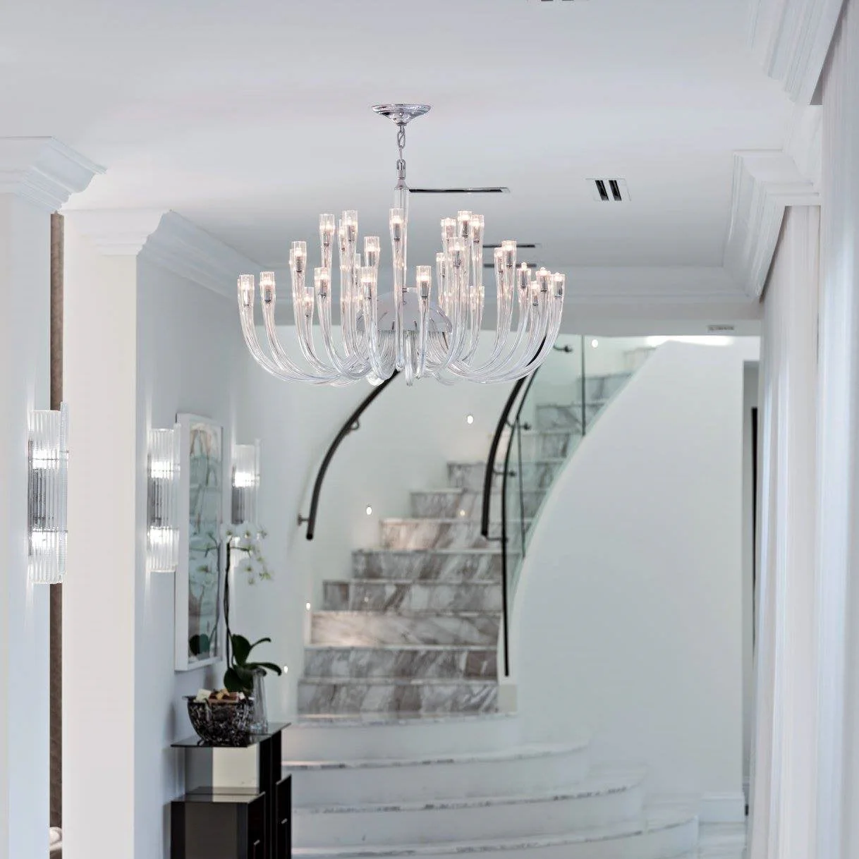Fashion 12/ 16/ 32 Lights Glass Chandelier Classic Candle Style Ceiling Light Fixture For Living/ Dining Room Decoration - Image 4