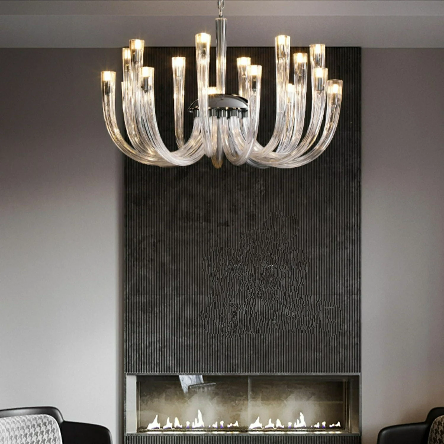Fashion 12/ 16/ 32 Lights Glass Chandelier Classic Candle Style Ceiling Light Fixture For Living/ Dining Room Decoration - Image 5