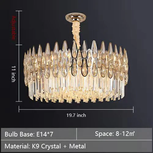 Crystal Chandelier Modern Living Room Ceiling Light - Image 2
