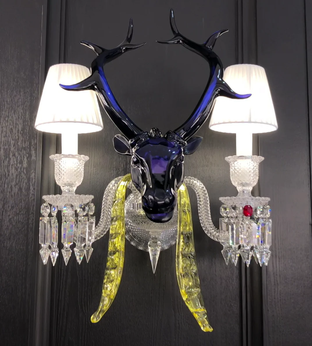 Traditional Colorful Candle Branch Blue Deer Crystal Chandelier for Living Room/Dining Room - Image 10