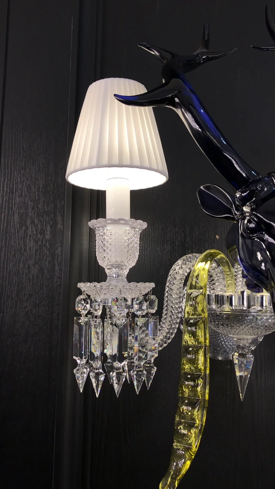 Traditional Colorful Candle Branch Blue Deer Crystal Chandelier for Living Room/Dining Room - Image 11