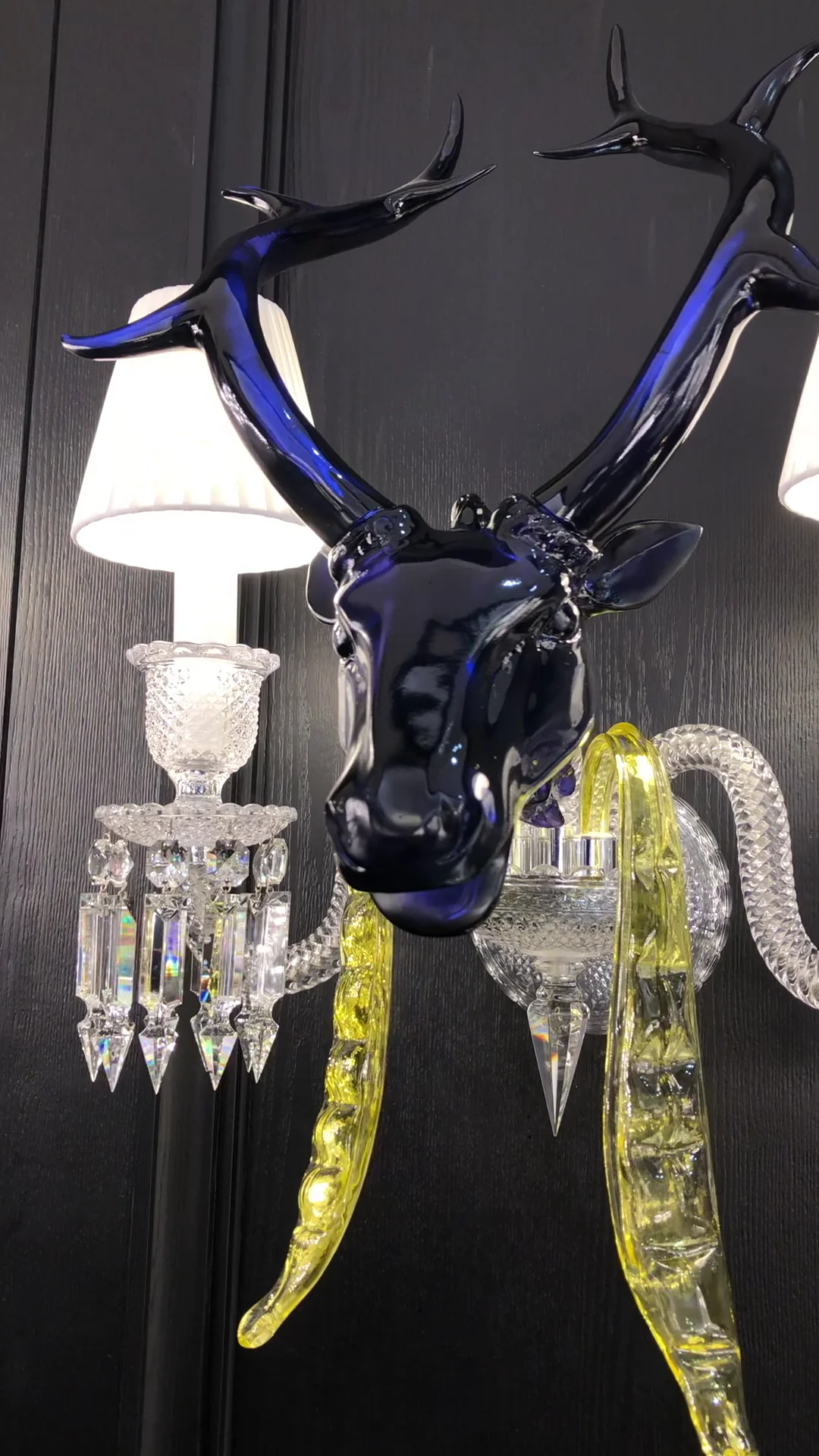 Traditional Colorful Candle Branch Blue Deer Crystal Chandelier for Living Room/Dining Room - Image 12