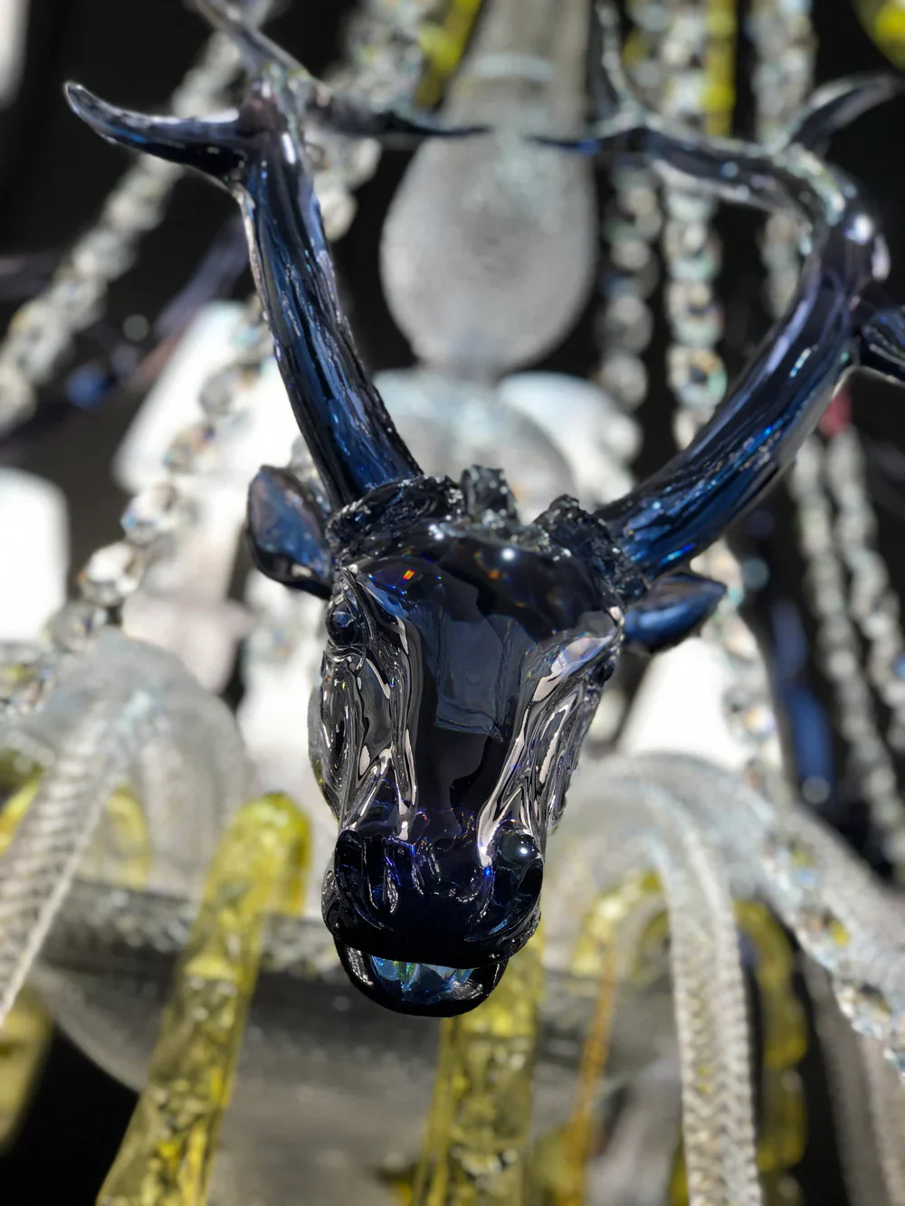 Traditional Colorful Candle Branch Blue Deer Crystal Chandelier for Living Room/Dining Room - Image 16