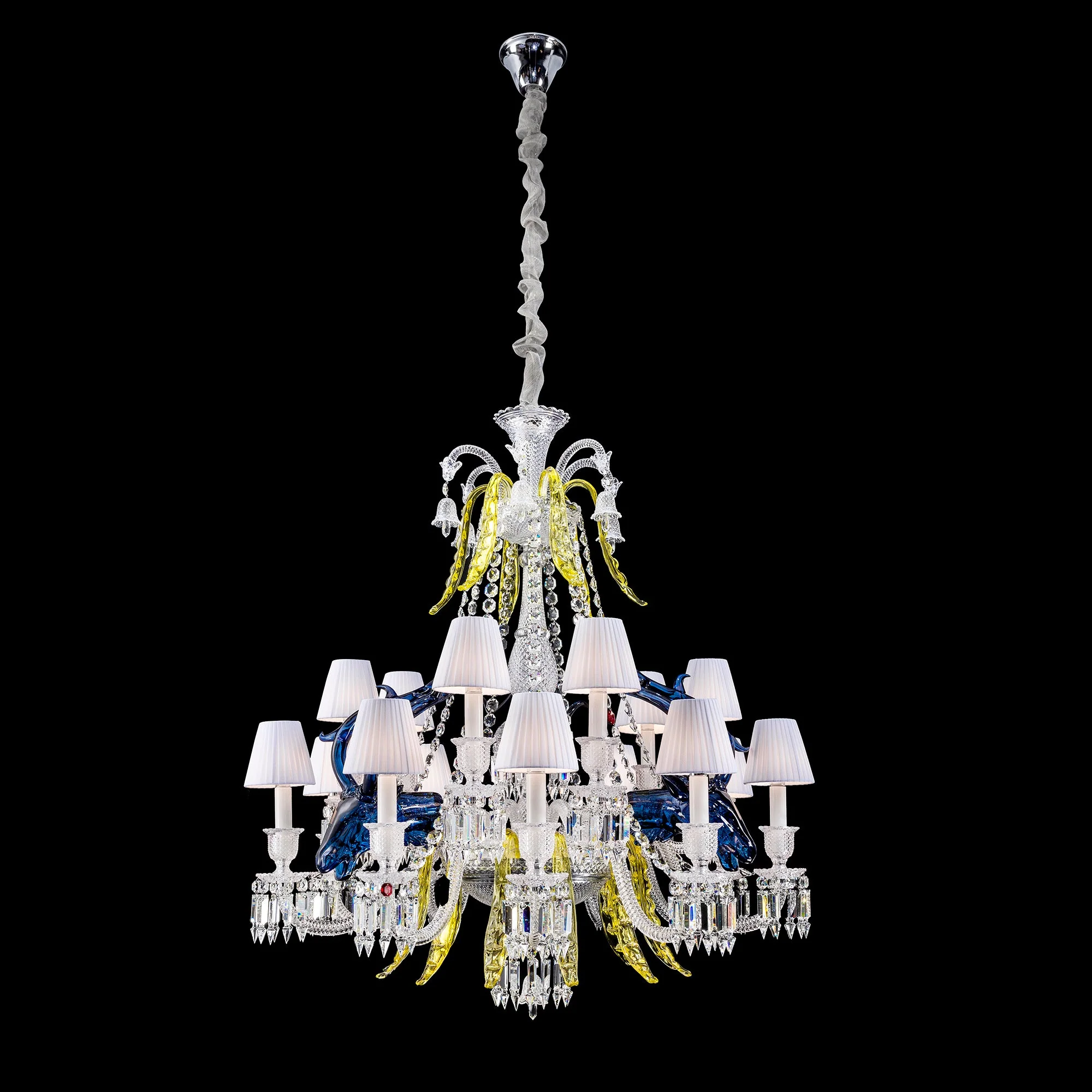 Traditional Colorful Candle Branch Blue Deer Crystal Chandelier for Living Room/Dining Room - Image 17