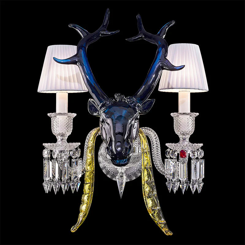 Traditional Colorful Candle Branch Blue Deer Crystal Chandelier for Living Room/Dining Room - Image 5