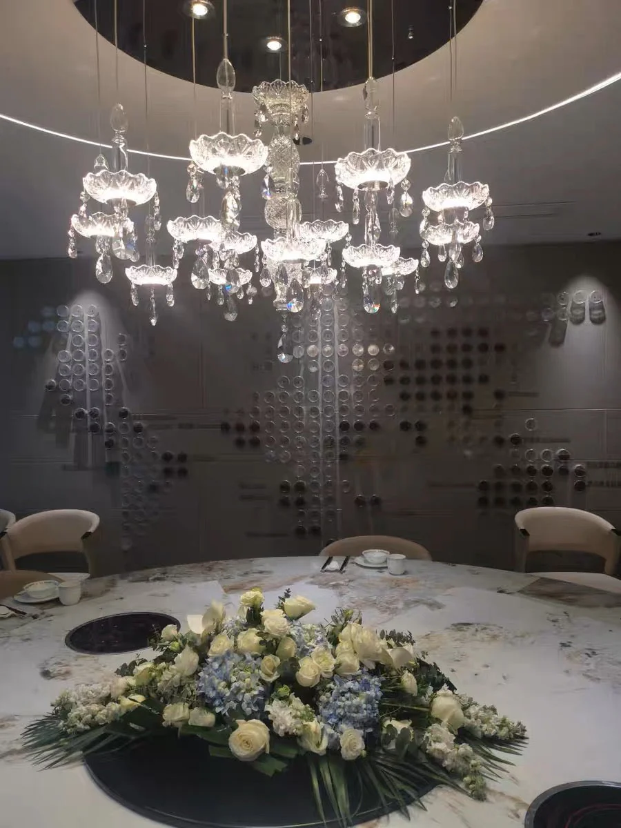 French Romantic Candle Crystal Chandelier White Modern Art Creative Pendant Light For Living Room/Dining Room/Bedroom - Image 7