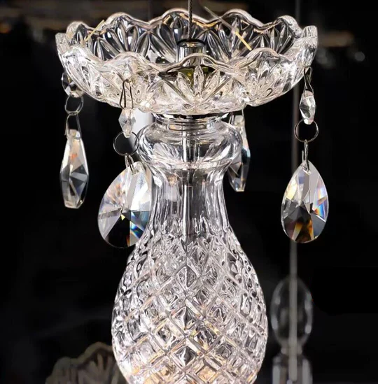 French Romantic Candle Crystal Chandelier White Modern Art Creative Pendant Light For Living Room/Dining Room/Bedroom - Image 9