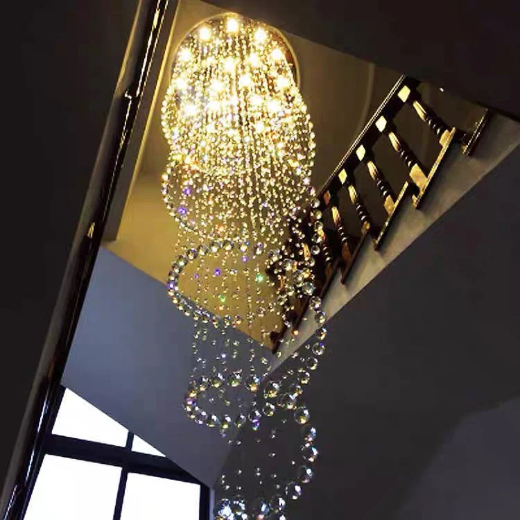 New Trend Spiral Crystal Chandelier For Staircase - Image 2
