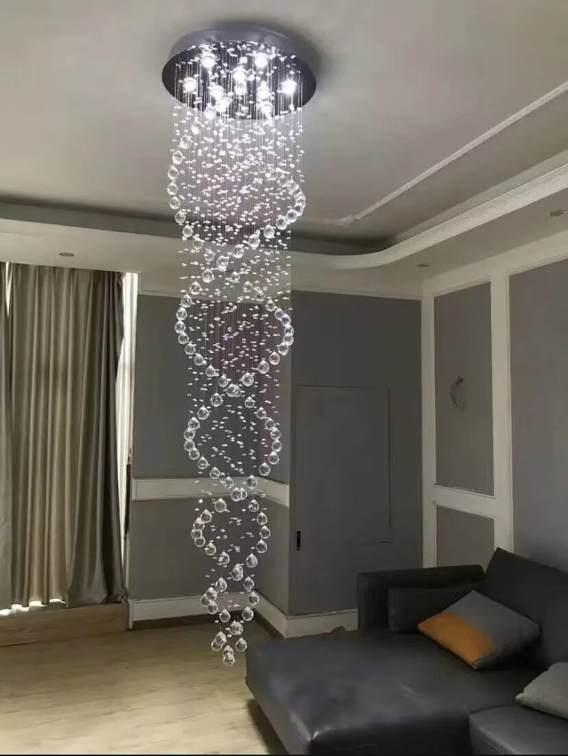 New Trend Spiral Crystal Chandelier For Staircase - Image 8