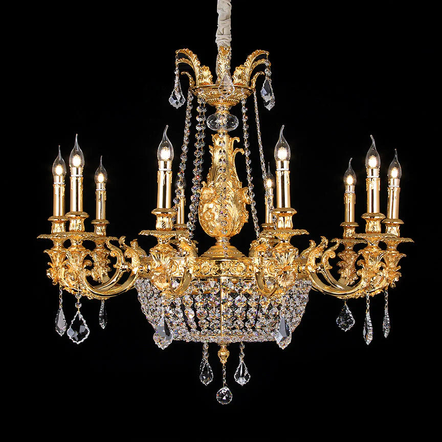 22 lights brass hanging chandeliers - Image 2