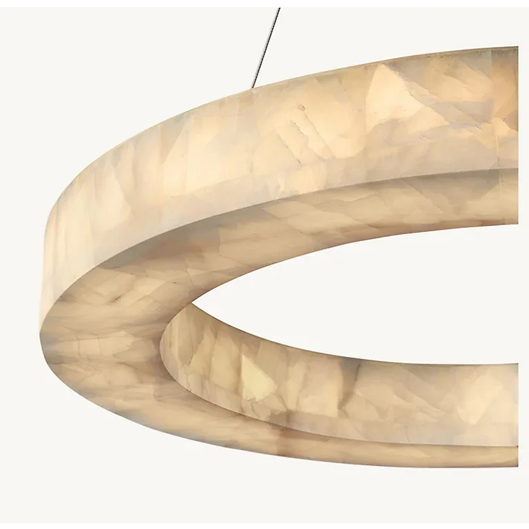 OLYRA 3-TIER ROUND ALABASTER CHANDELIER 39" 47" 59"D - Image 6