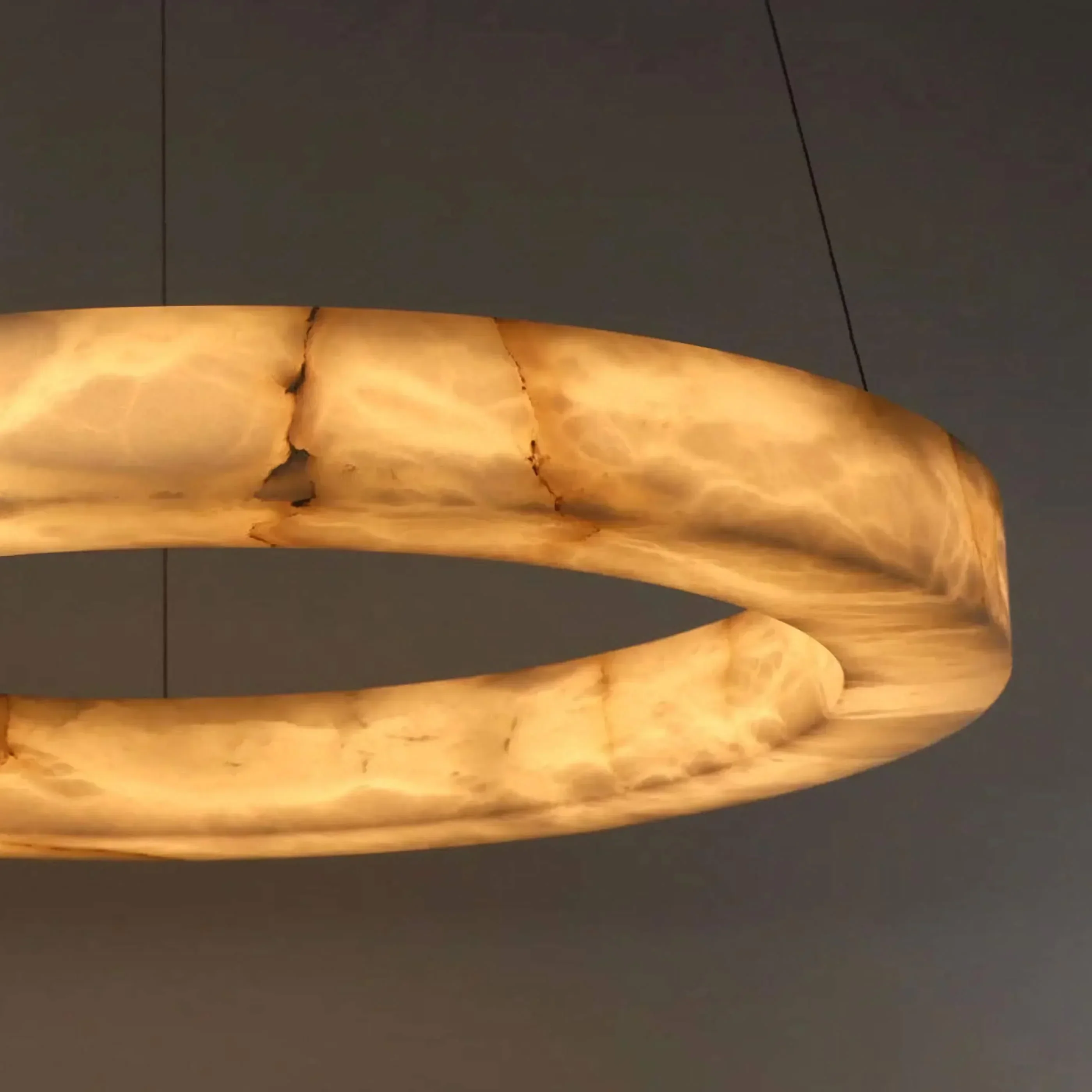 OLYRA 3-TIER ROUND ALABASTER CHANDELIER 39" 47" 59"D - Image 7