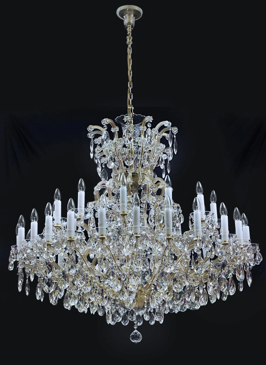36 flames Maria Theresa crystal chandelier with crystal almonds - Image 4