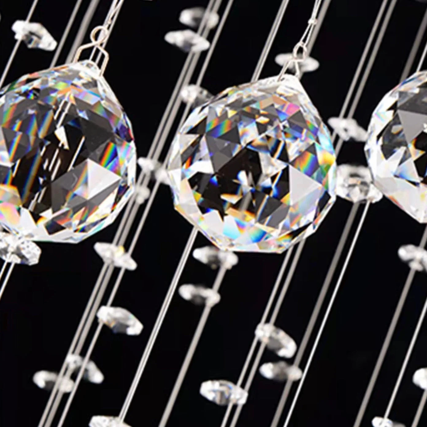 Stately Duplex Crystal Chandelier Spiral Raindrop Globe Shape Ceiling Hanging Light for Entryway/Staircase - Image 35