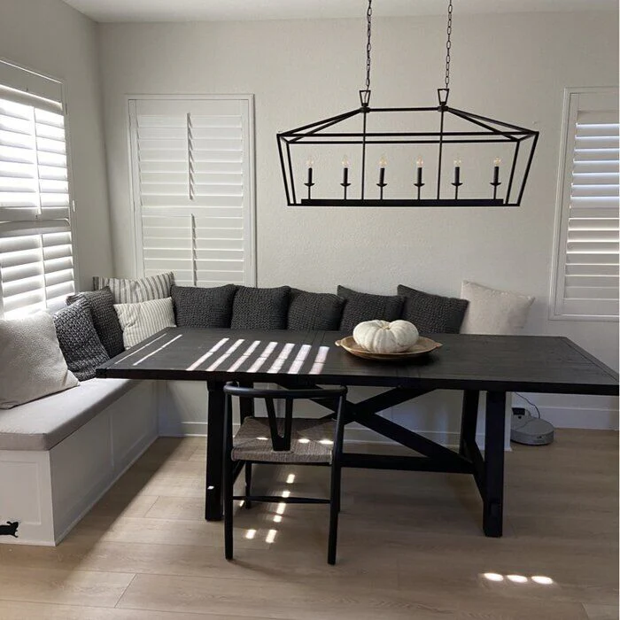 6 Light Farmhouse Chandelier Kitchen Island Geometric Pendant Light - Image 2