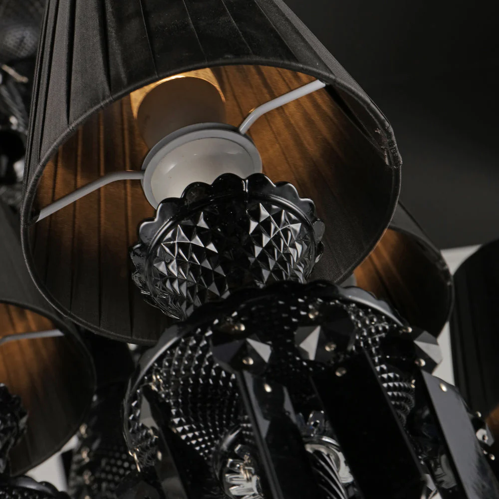 18 Lights Black Bacara Crystal Lighting - Image 3
