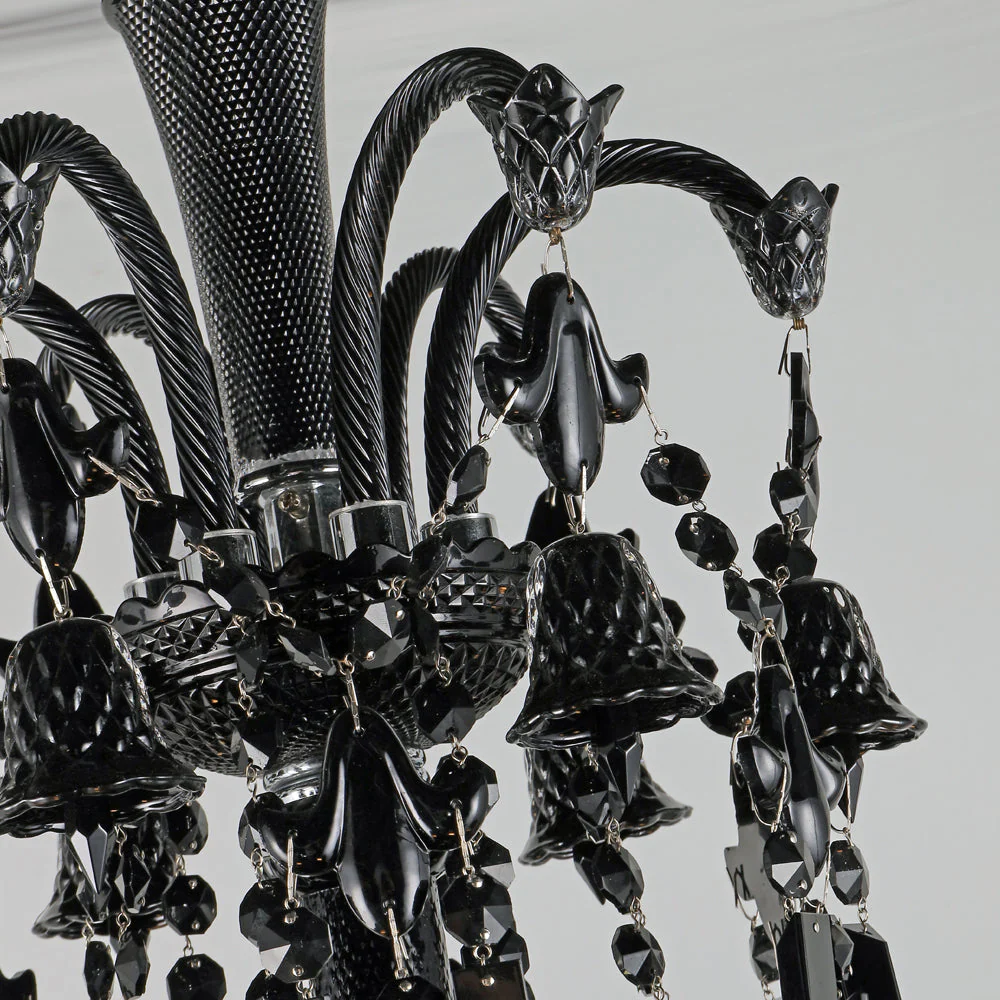18 Lights Black Bacara Crystal Lighting - Image 4