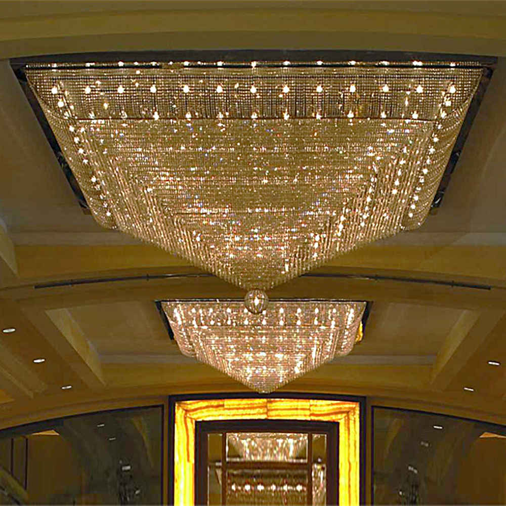 7 layes square crystal chandeliers - Image 2