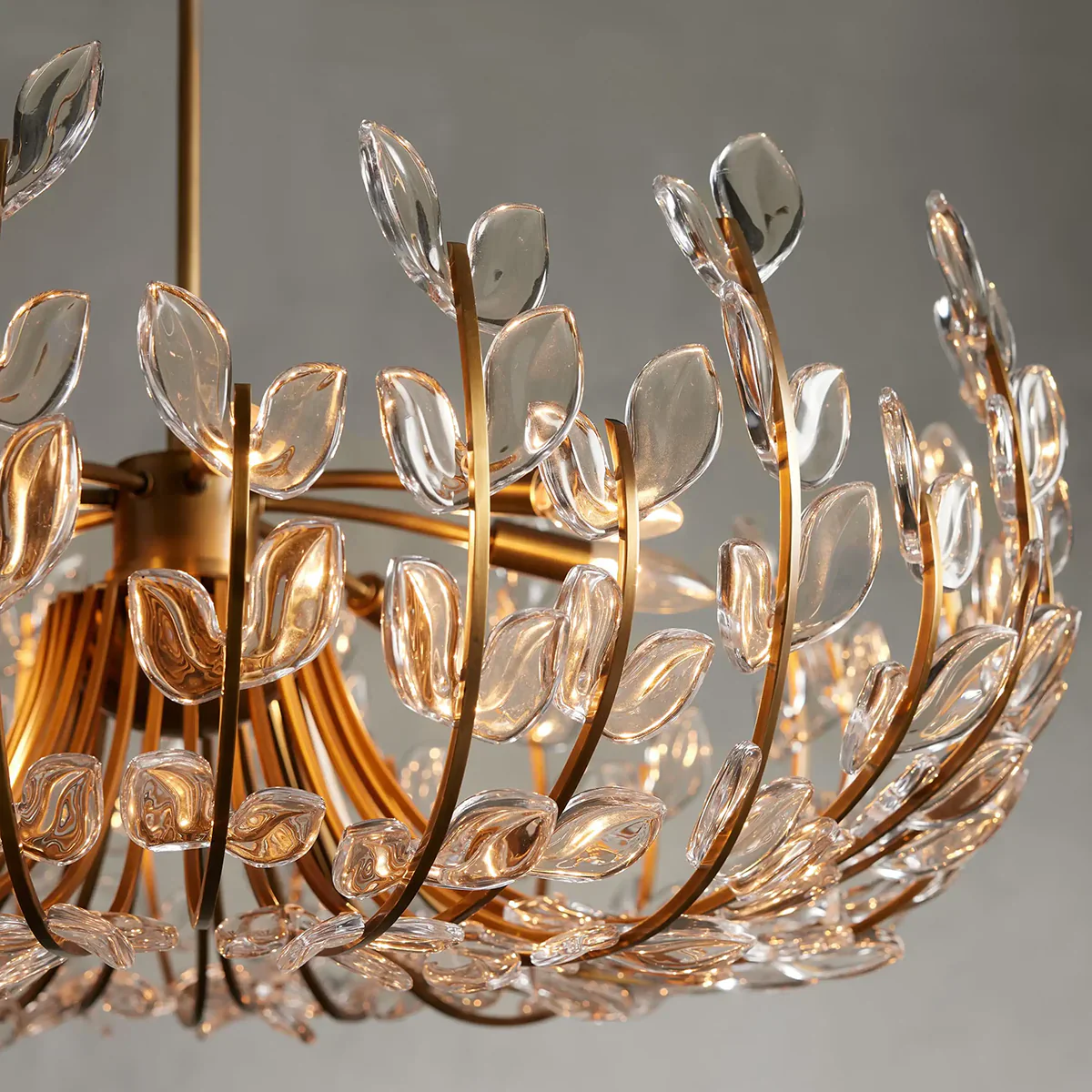 Adela Glass Petal 6 Light Chandelier - Image 4