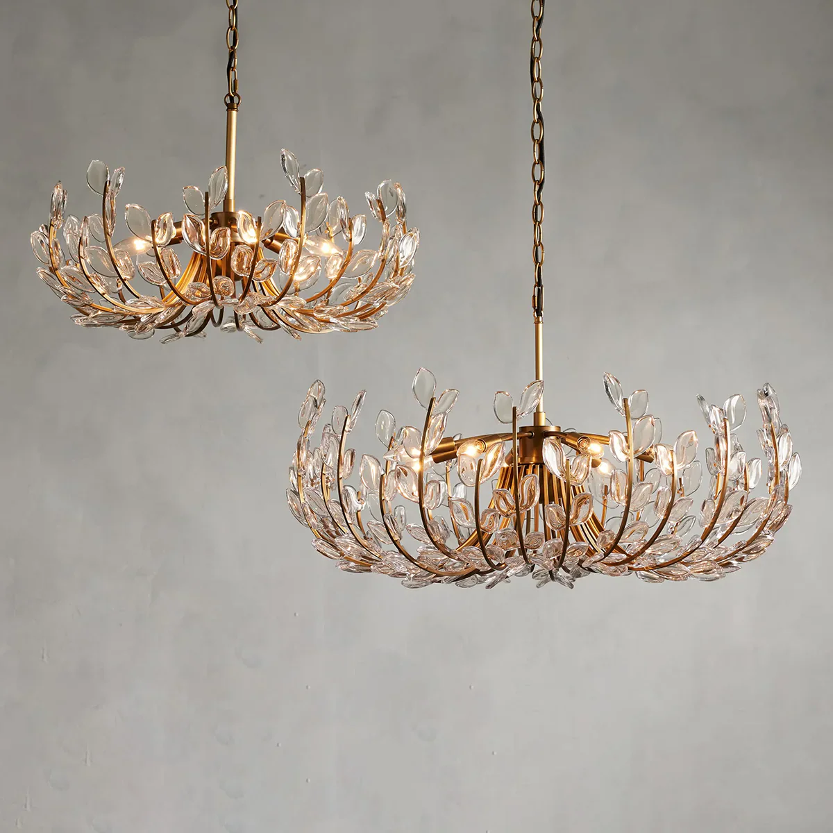 Adela Glass Petal 6 Light Chandelier - Image 5