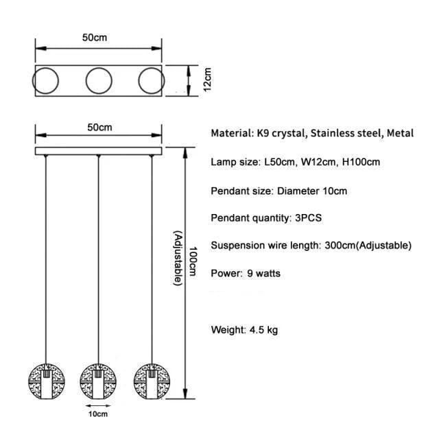 Adonis Suspension Water Drop Chandelier( 43-Light customized) - Image 15