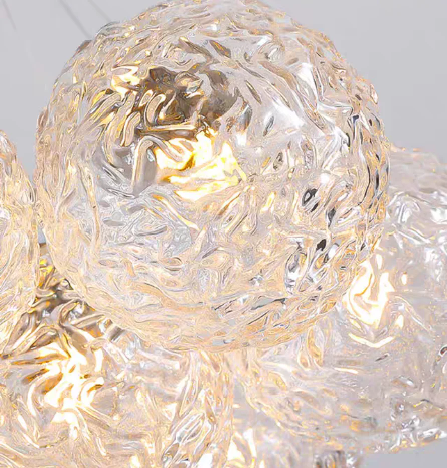 Affordable Nordic Art Water Pattern Glass Bubble Pendant Chandelier for Living/Dining Room/Bedroom - Image 11
