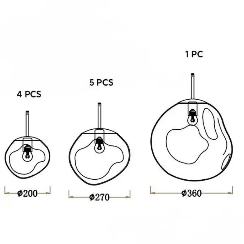 Afra Glass Chandelier 36” - Image 6