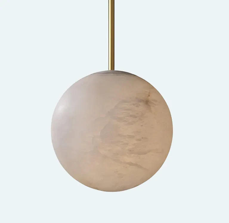 Alabaster Ball Modern Pendant Light - Image 8