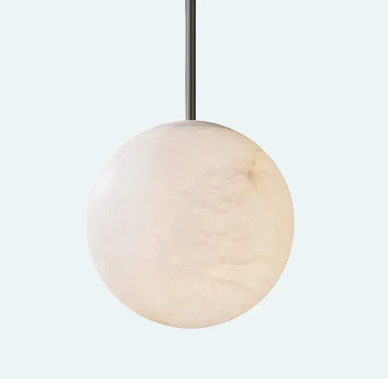 Alabaster Ball Modern Pendant Light - Image 9