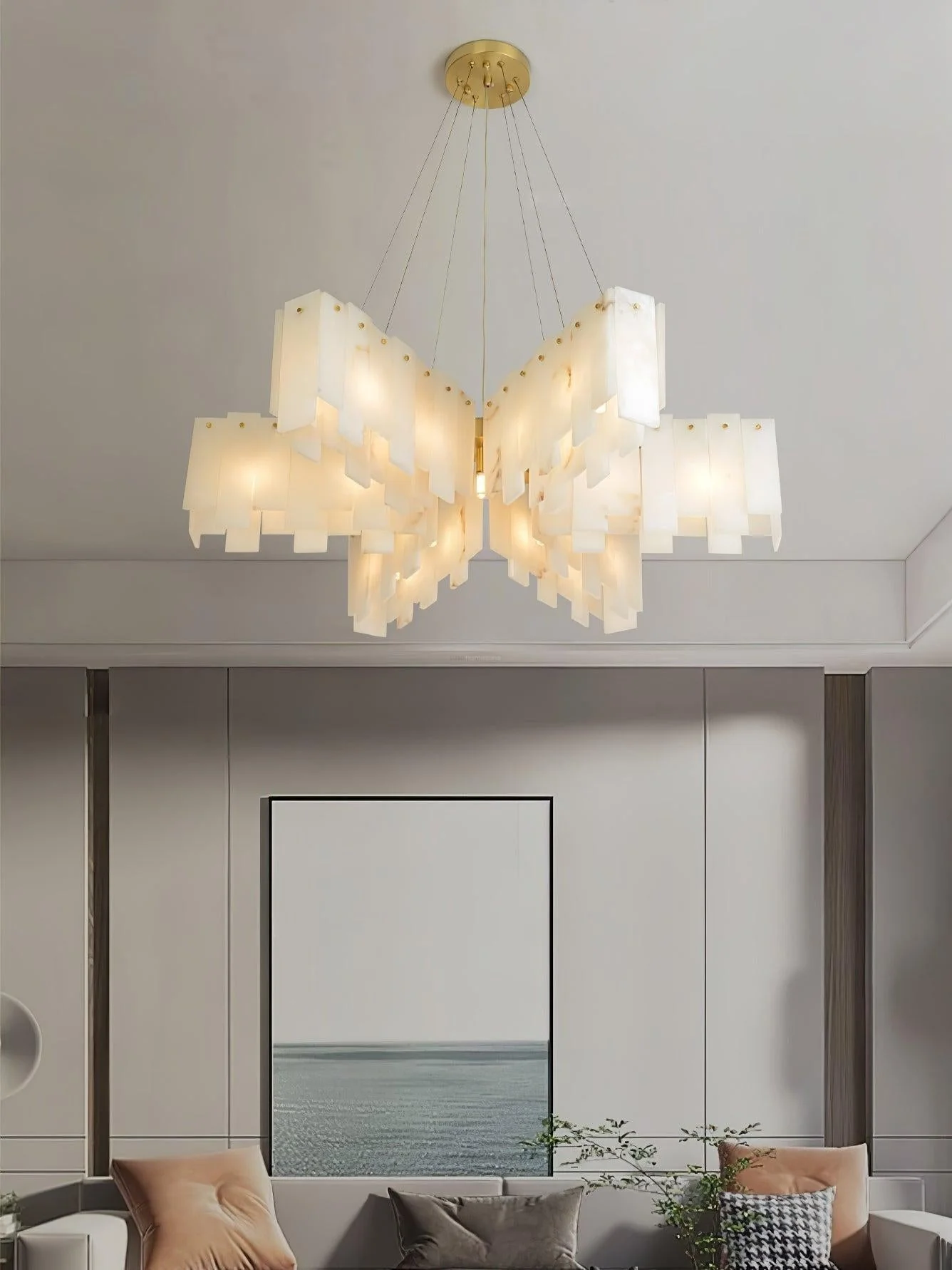 Alabaster Cascade Tiered Chandelier 27.6 - Image 19