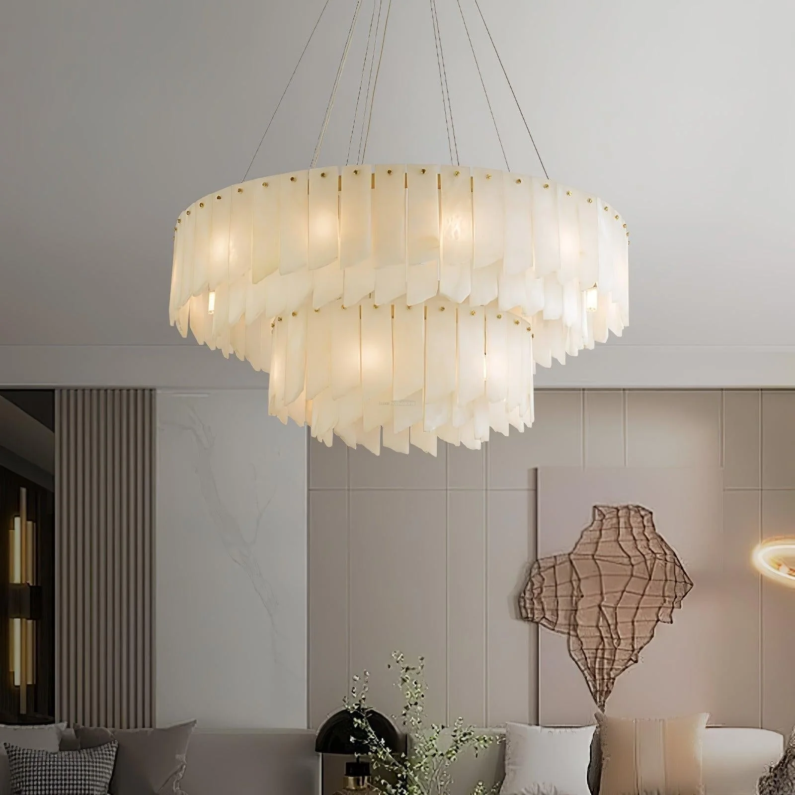 Alabaster Cascade Tiered Chandelier 27.6 - Image 25