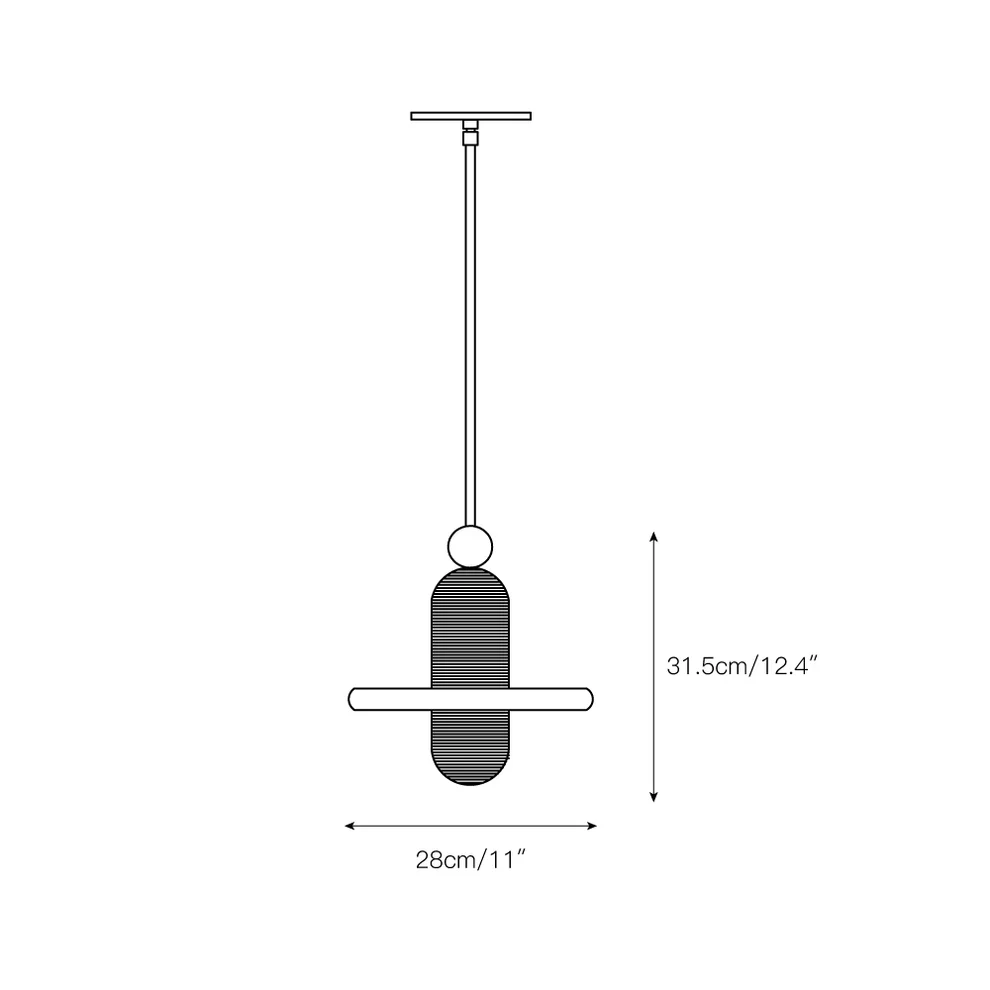Alabaster Comet Pendant Lamp - Image 12