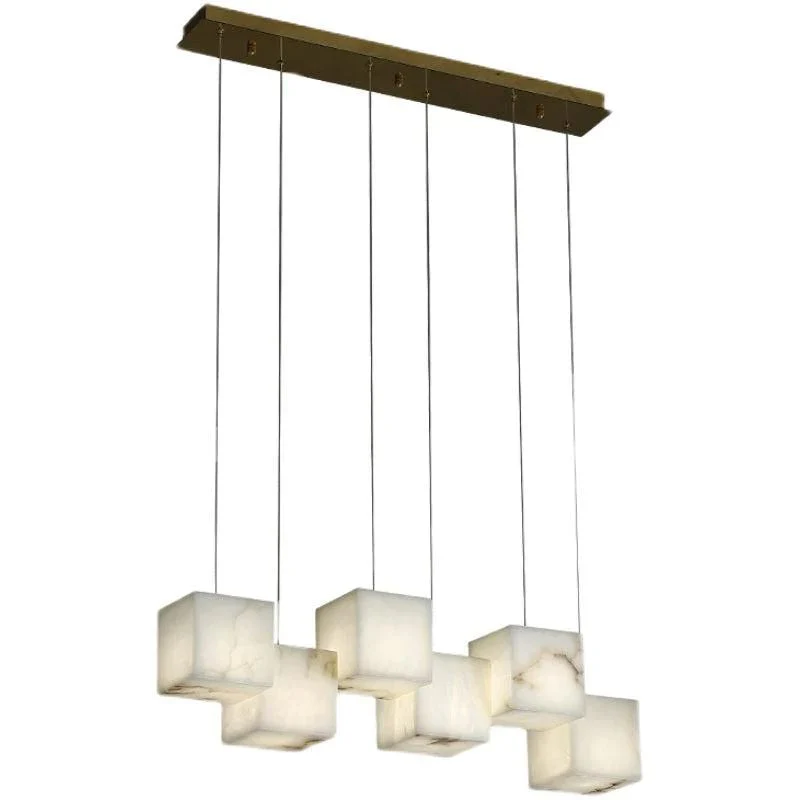 Alabaster Cubic Rectangular Pendant - Image 4