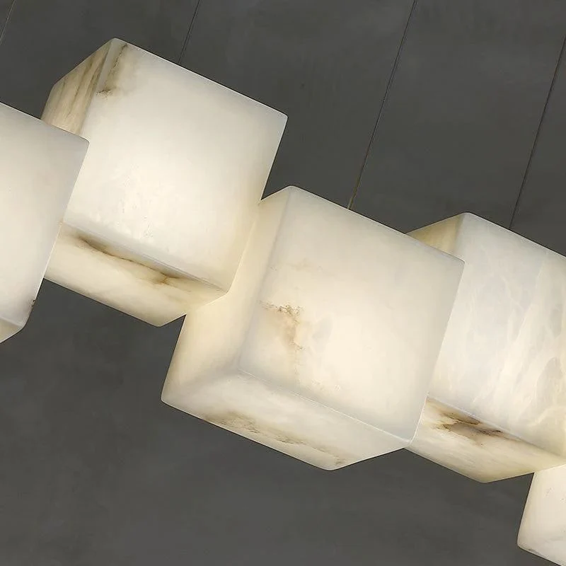 Alabaster Cubic Rectangular Pendant - Image 5